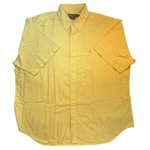 Ralph Lauren Blake Men’s XXL Yellow Gingham Button Down Cotton Big & Tall Preppy